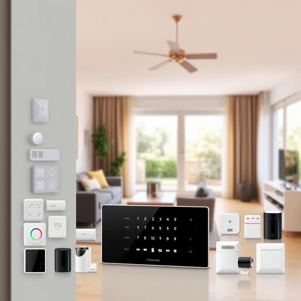 A cozy, well-lit home interior with a prominent video intercom system mounted on the wall. The foreground features the video intercom display, sleek and modern, seamlessly integrated into the clean, minimalist decor. The middle ground showcases a range of smart home security devices, such as motion sensors, cameras, and access controls, all working in harmony to create a comprehensive home protection system. The background depicts a warm, inviting living room, with large windows flooding the space with natural light and a sense of security and comfort. The overall atmosphere conveys a balanced blend of technology and homeliness, reflecting the "Alternative e integrazioni per una sicurezza di casa più affidabile" theme. A cozy, well-lit home interior with a prominent video intercom system mounted on the wall. The foreground features the video intercom display, sleek and modern, seamlessly integrated into the clean, minimalist decor. The middle ground showcases a range of smart home security devices, such as motion sensors, cameras, and access controls, all working in harmony to create a comprehensive home protection system. The background depicts a warm, inviting living room, with large windows flooding the space with natural light and a sense of security and comfort. The overall atmosphere conveys a balanced blend of technology and homeliness, reflecting the "Alternative e integrazioni per una sicurezza di casa più affidabile" theme.